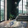 Marble Abstract Blue/Gold Area Rug