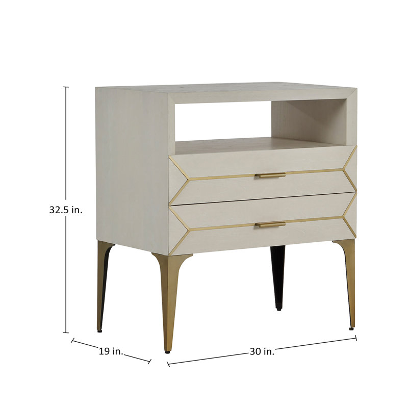 Whitley 2 Drawer Nightstand