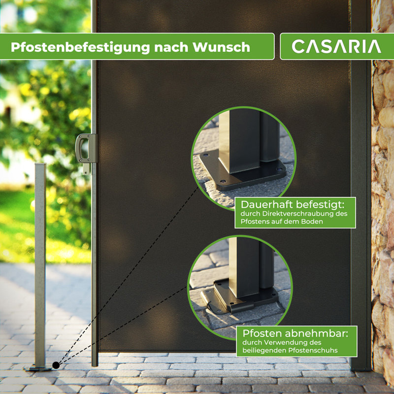 Deuba 300cm W Polyester Cover Retractable Patio Awning, 3cm H x 300cm W x 160cm D