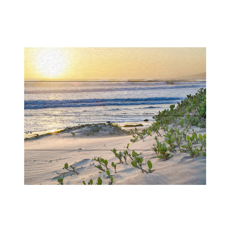 Murray Bolesta Pacific Ocean Seascape No 5 Wood Slat Art, H 18 po x l 22 po