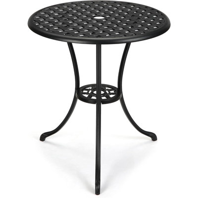 23.6"Patio Bistro Table, 2" Umbrella Hole by Winston Porter
