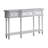 Gisele - Solid Wood Console Table With Three Storage Drawers And Lower Shelf For Entryway Hallway Or Living Room Featuring Turned Legs Mirrored Drawer Panels And Classic White Finish Accent Details