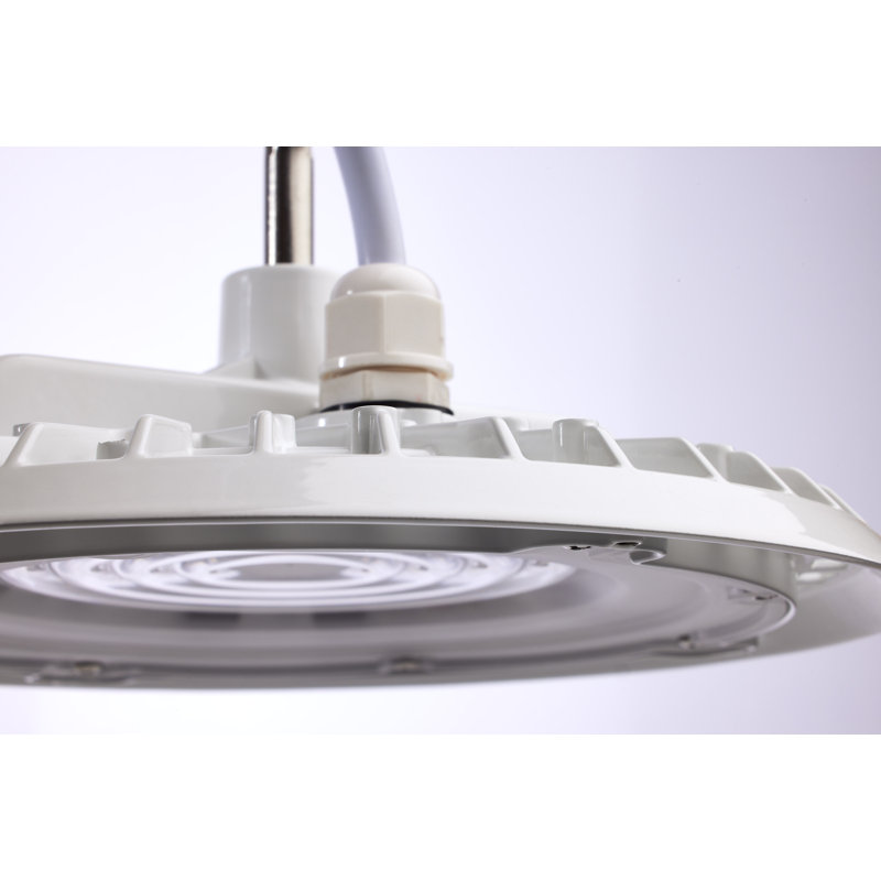 60W 4000K Circular Shop Light with Plug, White