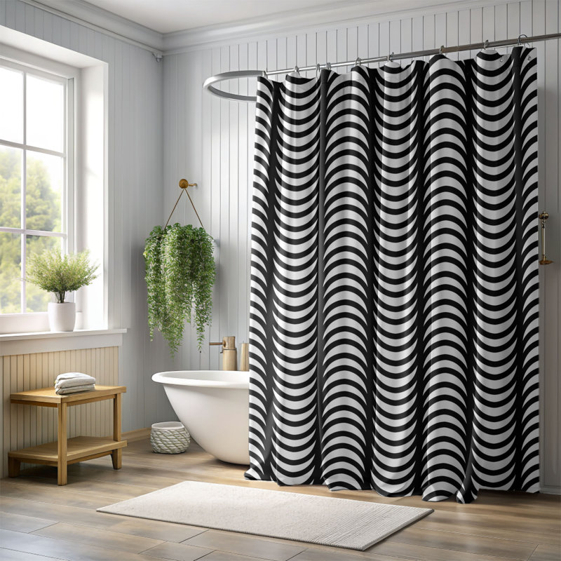 Rideau de douche foncé de qualité supérieure, H 74 po x l 71 po