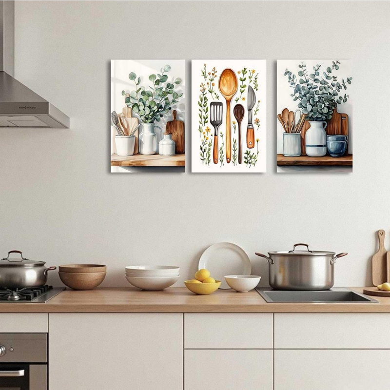 3 Piece No Frame Print on Canvas