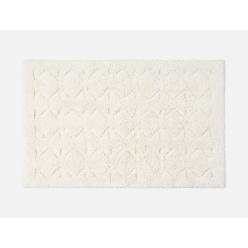 Diamond Shag Organic Bath Rug, Single - 36" L x 24" W, Undyed