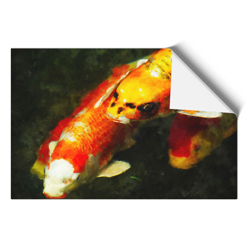 Koi Fish Painting - Frameless Print, 21cm H x 30cm W x 0.1cm D