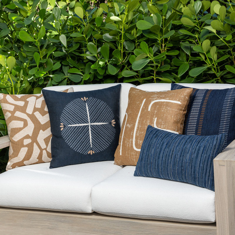 Instinct Square Indoor/Outdoor Pillow Cover & Insert, Camel