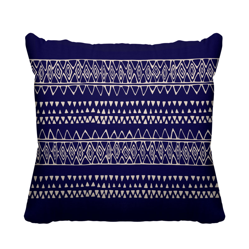 Housse et insert de coussin extérieur carré Ara, L 19 po x H 19 po, Bleu marine