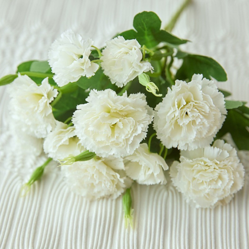 3 bouquets, 10 têtes, œillets, fleurs artificielles, fleurs fraîches en soie pour la décoration intérieure, fleurs artificielles