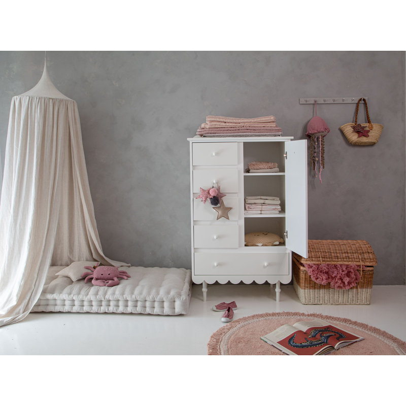 Asgun Kids 5 - Drawer Combo Dresser, White