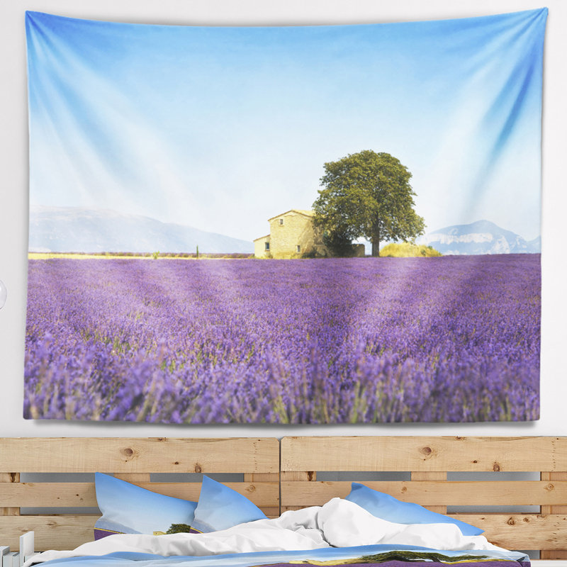 Tapisserie de terrain à fleurs florales landscape landscape, H 78 po x l 92 po