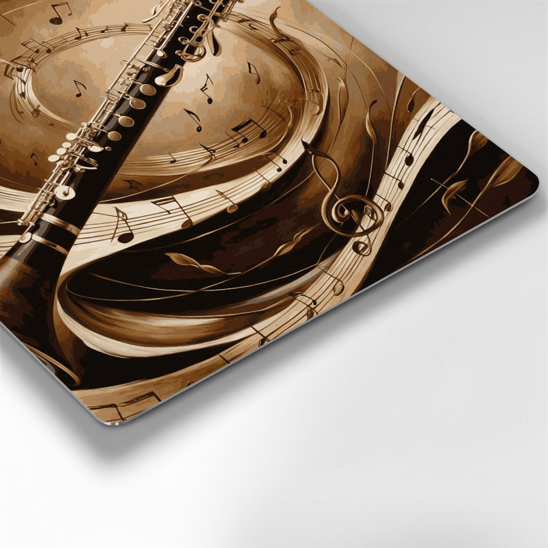 Art mural noir musique, H 12 po x l 12 po