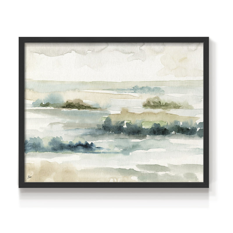 Pastel Panorama -Framed Print - Restickable, H 16 po x l 20 po, Noir