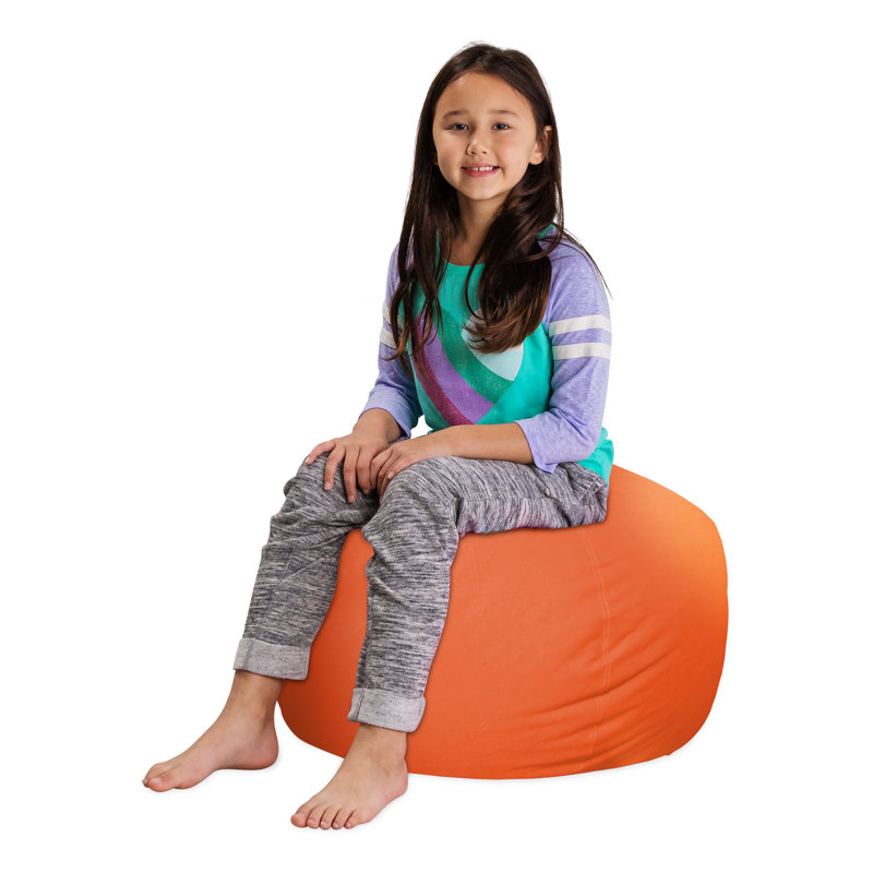 Kids Bean Bag Chair Cover - Stuffed Animal Storage & Toy Organizer with Zipper - Plush Storage Kids Bean Bag Cover only for Toddlers and Children's Rooms - Organizes Pillows, Blankets, and Stuffies - Multiple Colors, Sizes, and Fabrics