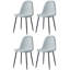 Mose 45cm H Fabric Upholstered Metal Upholstered Back Side Chair in Grey-367622630-292376150