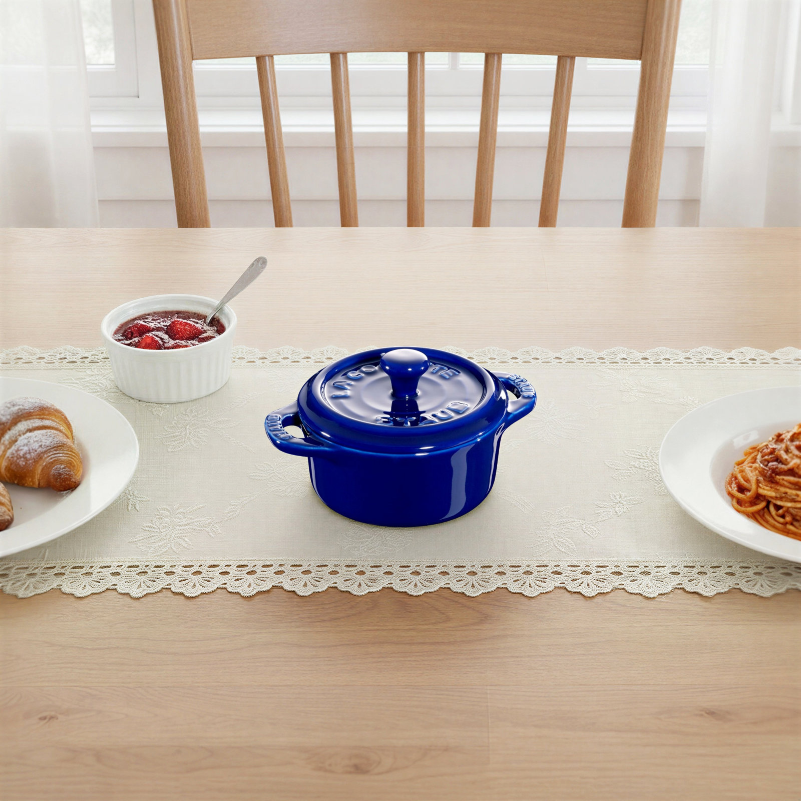 Staub Mini Ceramic Cocotte, Dark Blue
