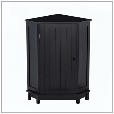 Triangle Corner Bathroom Cabinet Adjustable Shelf Modern Style