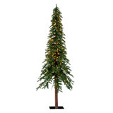 Vickerman Natural Alpine Artificial Christmas Tree 8' H Lighted Artificial Pine Christmas Tree