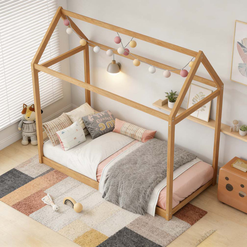 Lit simple en bois, Bois