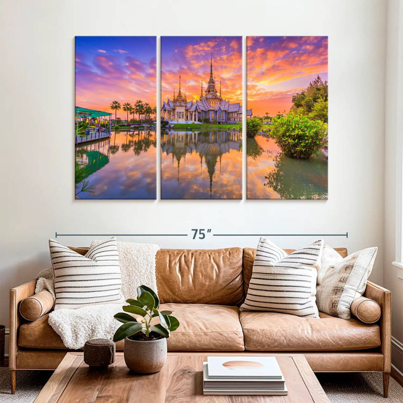Wat Non Kum Buddhist Temple, 42" H x 65" W