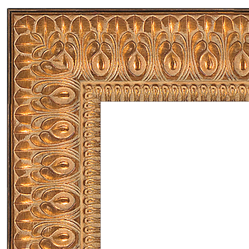 Large Victorian Green and Gold Canvas Print with Ornate Frame