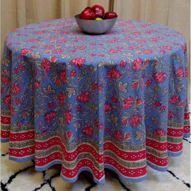 Griffiths 100% Cotton Floral Tablecloth Round