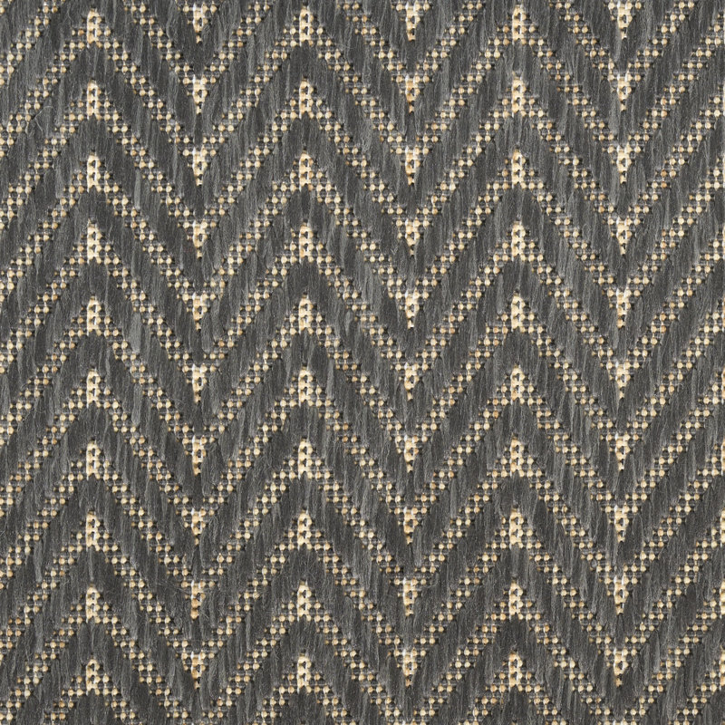 Tapis noir intérieur / extérieur Remmie, Rectangulaire 3 pi x 5 pi, Gris anthracite