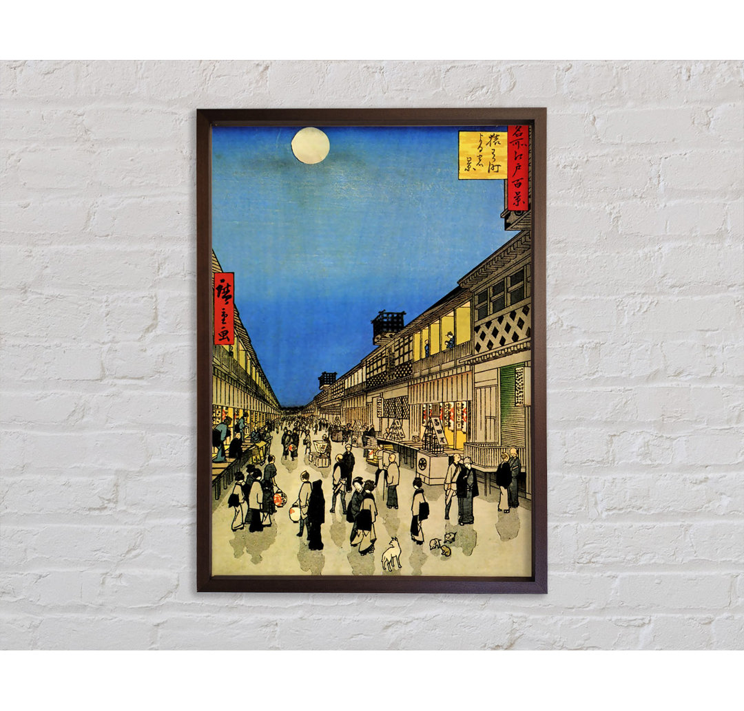 Marktplatz von hiroshige - einzelne bilderrahmen kunstdrucke auf leinwand