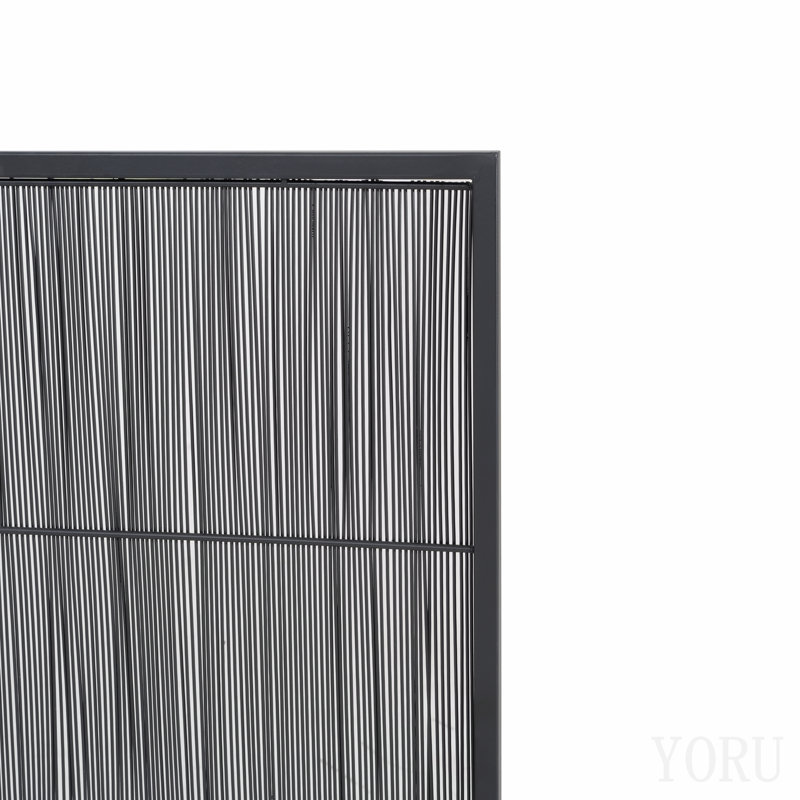 Pare-feu en fer à 1 panneau, 99 cm x 76 cm, fini noir