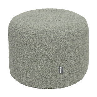 Repose-pieds pouf en tissu bouclé doux et tendance
