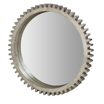Kazmira Solid Wood Round Mirror