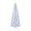 Arbre de Noël au crayon 7 pi, sapin de Noël artificiel non éclairé avec branches réalistes, sapin de Noël avec 818 pointes, blanc-2131931661