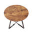 120cm Round Dining Table with Storage Shelf for 4-6 People, Industrial Circular Kitchen Desk with Cross Metal Legs, Rustic Brown, 120x120x75cm
