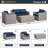 4 - Person Patio Conversation Set with Cushions-70445304-70445303