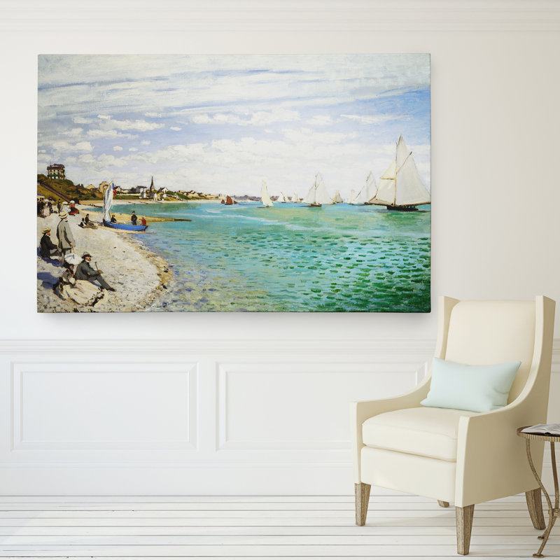 «Regatta at Sainte» par Claude Monet, reproduction, H 24 po x l 36 po x P 1,5 po, Toile tendue