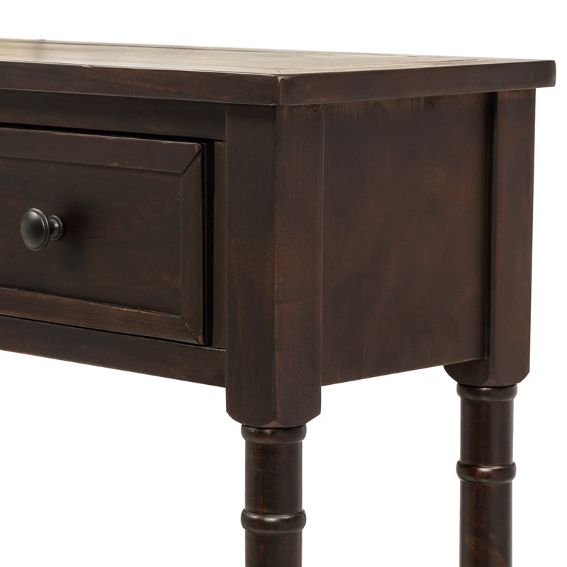 Commode décorative 2 tiroirs Seshadri, Brun foncé