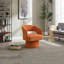 Fauteuil d'appoint pivotant en velours pivotant à 360 ° Rachedi avec dossier incurvé-117872105