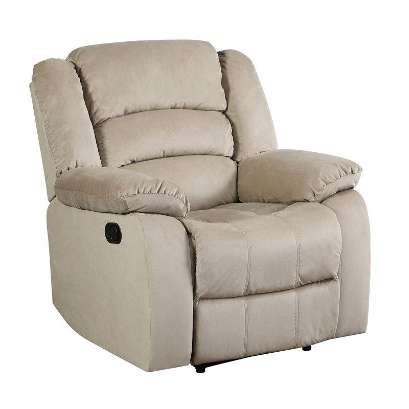 Fauteuil inclinable en tissu de microfibre 76 76 lb - blocs d'angle renforcés beige avec Largeur