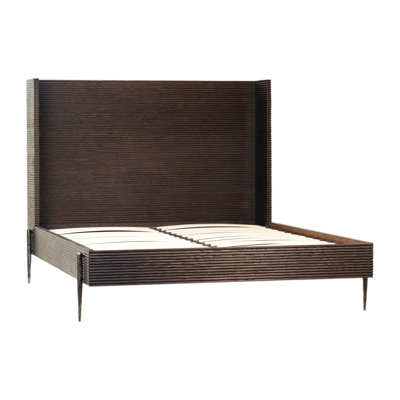 Solid Wood Panel Bed