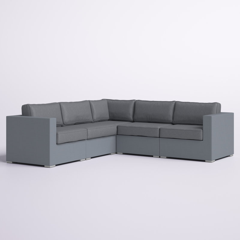 Ensemble de conversation modulaire avec coussins 5 pièces Euan