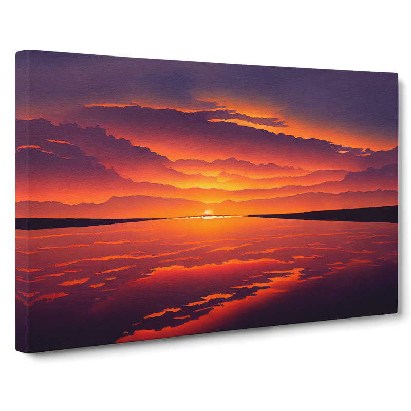 Precious Sunset Seascape - Wrapped Canvas, 35cm H x 50cm W x 3cm D