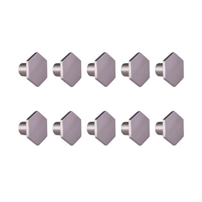 Poignée d'armoire hexagonale solide, paquet de 10