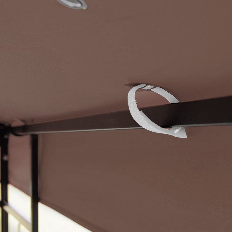 Brown 10x10 Ft Outdoor Patio Gazebo Replacement Canopy Roof