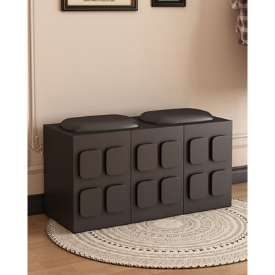 French Fashion Upholstered Shoe Storage Bench