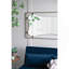 Miroir coquelicot avec cadre en métal doré, décoration murale pour salle de bain