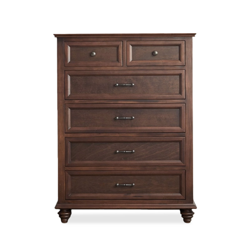 Armoire d'appoint en bois massif brun noisette
