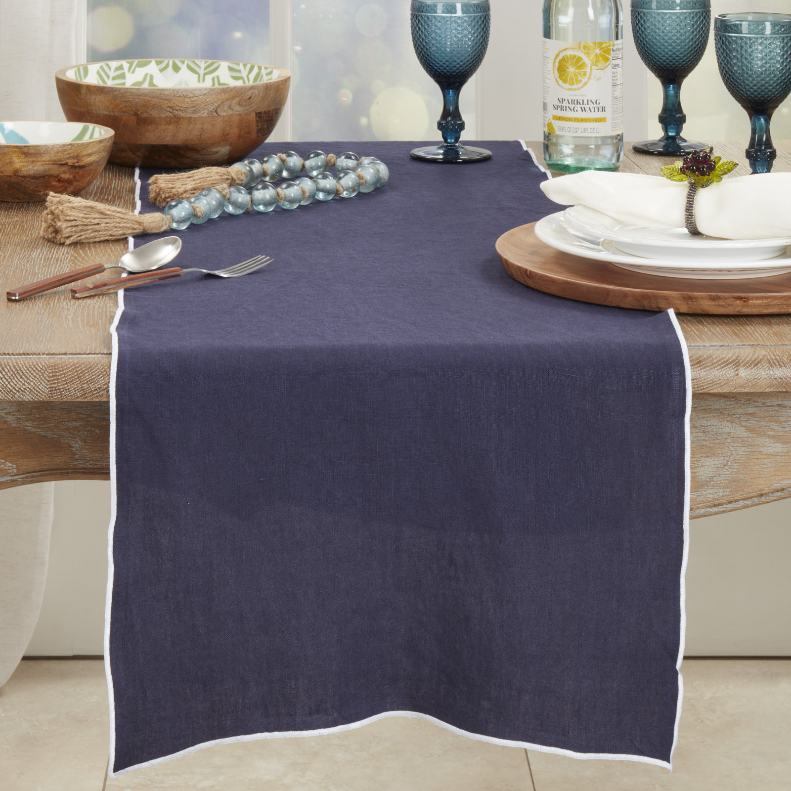 Riggs Table Runner, Midnight Blue