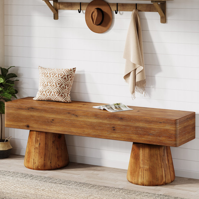 Banc de hall d'entrée en bois massif