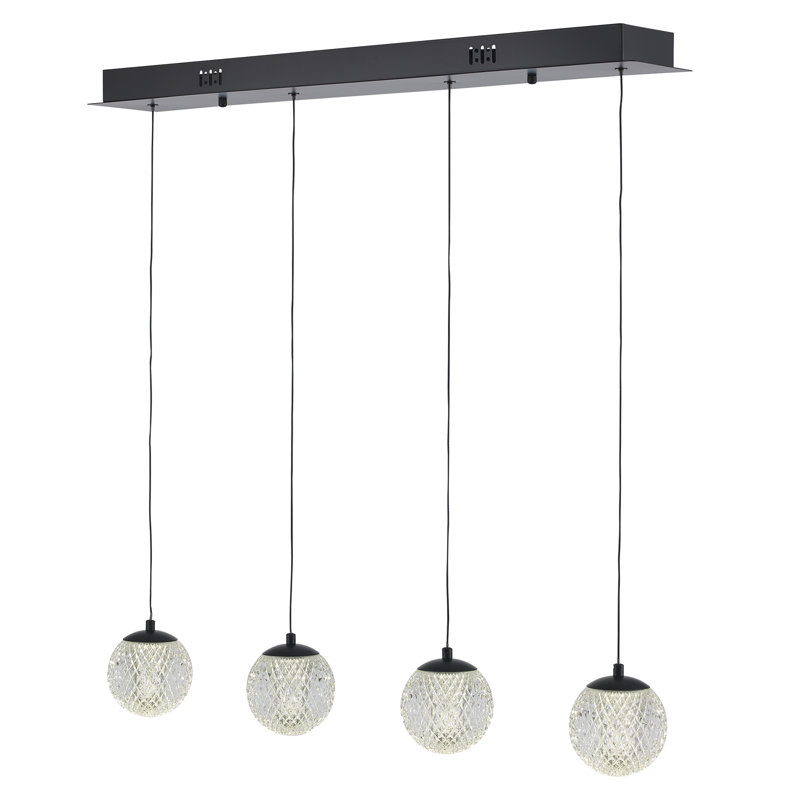Luminaire suspendu linéaire à 4 lumières DEL Laziah